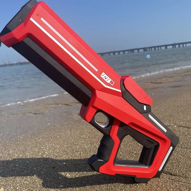Elektryczne pistolety na wodę dla każdego – mocny, automatyczny pistolet wodny z funkcją zasysania wody. Idealna letnia zabawka na świeżym powietrzu, na plażę. Świetny prezent dla chłopców i dzieci.